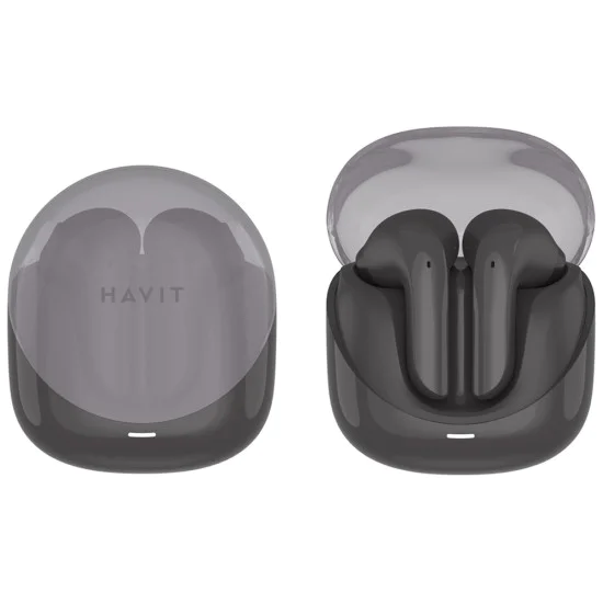 Havit - Безжични слушалки Modern Buds (TW974) - за игри, с микрофон, Bluetooth 5.3, TWS, ENC, USB-C, 400mAh - Черни