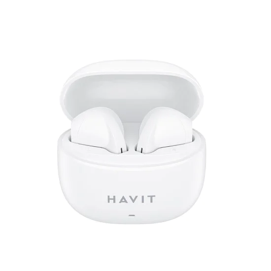 Havit - Безжични слушалки (TW941) - с микрофон, Bluetooth 5.3, True Wireless Stereo, Type-C, 250mAh - Бяла