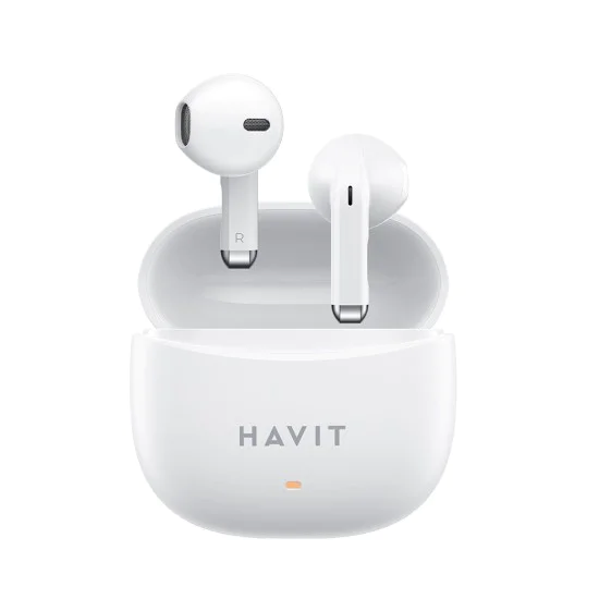 Havit - Безжични слушалки (TW941) - с микрофон, Bluetooth 5.3, True Wireless Stereo, Type-C, 250mAh - Бяла