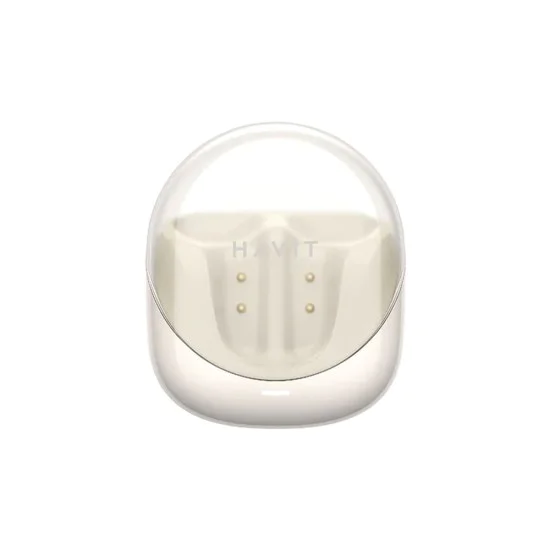 Безжични слушалки за видео игри, Bluetooth 5.3, TWS, ENC, USB-C, 400mAh - Havit Modern Buds (TW974) - бежови