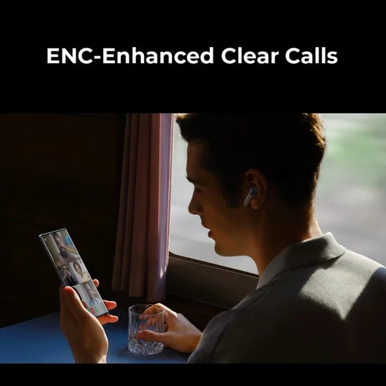 Bluetooth 5.4, ANC, TWS, Type-C, 420mAh, TWS, Безжични слушалки с цифров дисплей с Bluetooth 5.4, Type-C, TWS, 420mAh, Havit Life App - черни