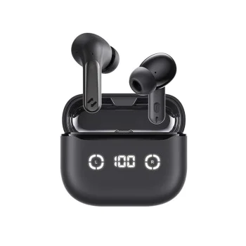 Bluetooth 5.4, ANC, TWS, Type-C, 420mAh, TWS, Безжични слушалки с цифров дисплей с Bluetooth 5.4, Type-C, TWS, 420mAh, Havit Life App - черни