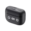 Bluetooth 5.4, ANC, TWS, Type-C, 420mAh, TWS, Безжични слушалки с цифров дисплей с Bluetooth 5.4, Type-C, TWS, 420mAh, Havit Life App - черни