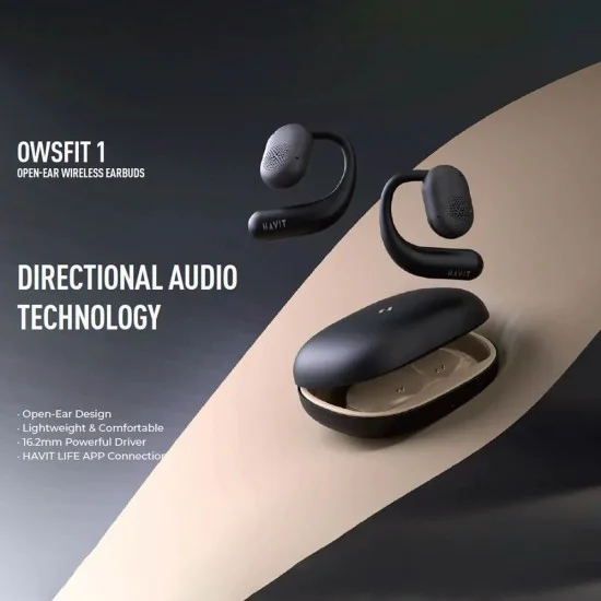 Bluetooth 5.3 безжични слушалки, TWS, USB-C, 500mAh - Havit (OWS914) - черни