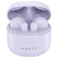 Bluetooth 5.3 безжични слушалки, TWS, USB-C, 300mAh - Havit (TW976) - лилави