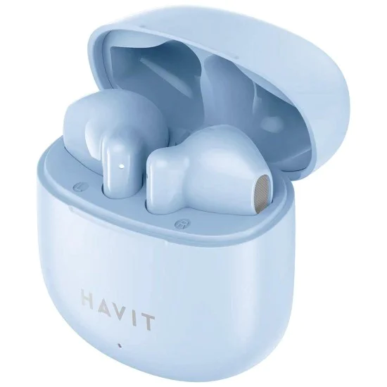 Bluetooth 5.3 безжични слушалки, TWS, USB-C, 300mAh - Havit (TW976) - сини
