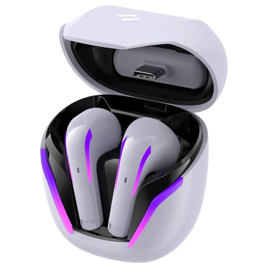 Безжични слушалки за видео игри, Bluetooth 5.3, RGB, Type-C, 400mAh - Havit (TW970) - Бял