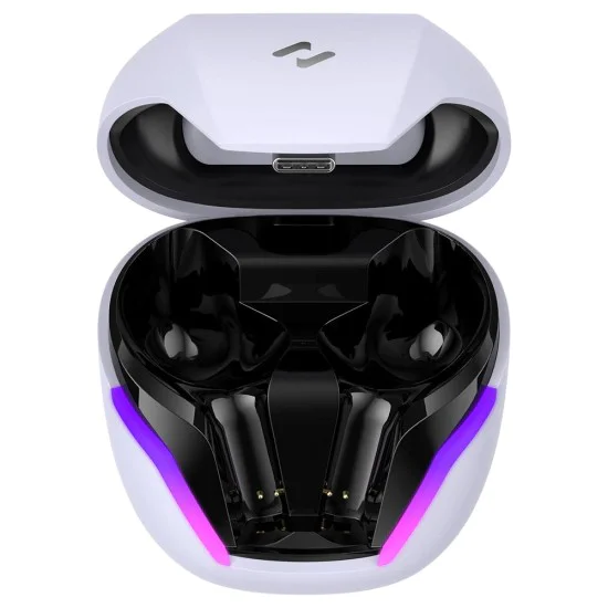Безжични слушалки за видео игри, Bluetooth 5.3, RGB, Type-C, 400mAh - Havit (TW970) - Бял