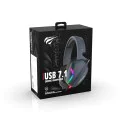 Havit - Геймърски слушалки (H2038U) - с микрофон, 50 мм високоговорител, USB, 2 м - Черни
