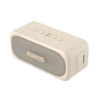 Havit - Безжична тонколона (SK905BT) - Type-C, Bluetooth 5.3, TWS, TF, AUX, Hands-Free разговори, IPX7, 2000mAh - Бежова