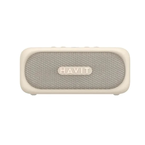 Havit - Безжична тонколона (SK905BT) - Type-C, Bluetooth 5.3, TWS, TF, AUX, Hands-Free разговори, IPX7, 2000mAh - Бежова