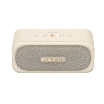 Havit - Безжична тонколона (SK905BT) - Type-C, Bluetooth 5.3, TWS, TF, AUX, Hands-Free разговори, IPX7, 2000mAh - Бежова