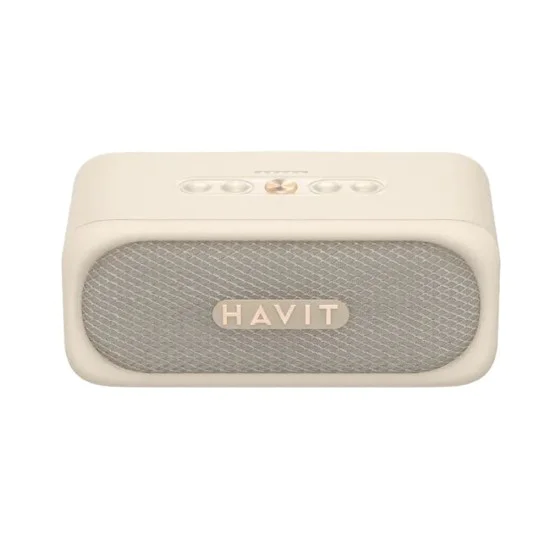 Havit - Безжична тонколона (SK905BT) - Type-C, Bluetooth 5.3, TWS, TF, AUX, Hands-Free разговори, IPX7, 2000mAh - Бежова