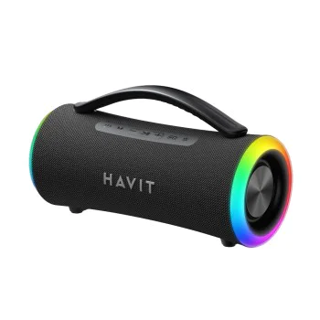 Havit - Безжична тонколона (SK834BT) - Type-C, Bluetooth 5.3, TWS, TF, FM, USB, RGB светлини, IPX6, 4000mAh - Черна