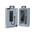 Havit - Докинг станция (HB41) - USB 3.0, 3x USB 2.0, дължина на кабела 11.8 см, алуминиева сплав - сребриста