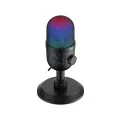 Havit - Геймърски микрофон (GK52) - за компютър, лаптоп, телефон, RGB светлини, 100-18000 Hz, кардиоиден, с USB кабел, 1.8 м - черен