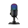 Havit - Геймърски микрофон (GK52) - за компютър, лаптоп, телефон, RGB светлини, 100-18000 Hz, кардиоиден, с USB кабел, 1.8 м - черен