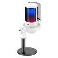 Havit - Настолен микрофон (GK50) - за компютър, лаптоп, телефон, RGB светлина, NR, 30-20000 Hz, кардиоиден, с кабел USB-C, 1.8 м - черен