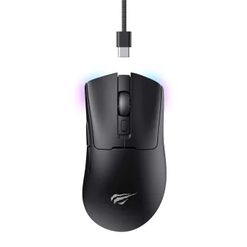 Havit - Безжична геймърска мишка (MS966WB) - 2.4GHz, 800/1600/2400/3200/6000/10000 DPI, 500mAh - Черна