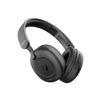 Havit - Безжични слушалки (H655BT) - На ушите, Bluetooth 5.3, Хибридно активно потискане на шума, 700mAh, Сгъваеми, USB-C - Черни