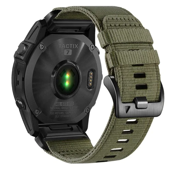 Каишка за Garmin Fenix ​​3/3 HR/5X/5X Plus/6X/6X Pro/7X/7X Pro Solar - Techsuit - Каишка за часовник QuickFit 26mm (W070) - Camo Green