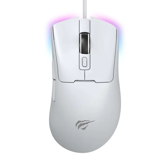 Жична мишка за игри 800/1600/3200/6400/8000/12000 DPI, 1.6m, 5V - Havit (MS966) - Бяла