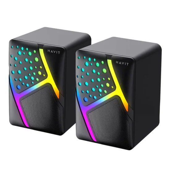 Компютърни говорители – Havit (SK763) – USB 2.0, RGB – Черни