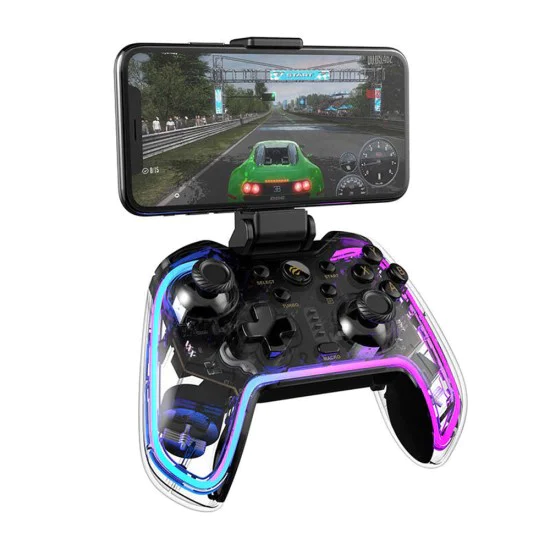 Безжичен гейминг контролер – Havit (G158BT Pro) – Android/iOS/Xbox/PS4/PS3, Turbo, Sleep Mode – Прозрачен