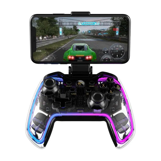 Безжичен гейминг контролер – Havit (G158BT Pro) – Android/iOS/Xbox/PS4/PS3, Turbo, Sleep Mode – Прозрачен