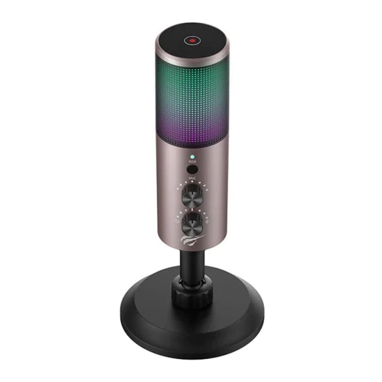 Геймърски микрофон – Havit (GK61) – RGB, USB-C, 100-18000 Hz – Сив