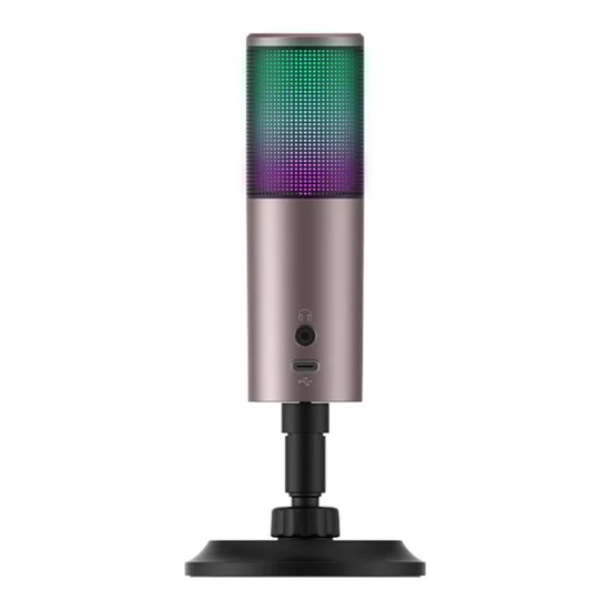 Геймърски микрофон – Havit (GK61) – RGB, USB-C, 100-18000 Hz – Сив