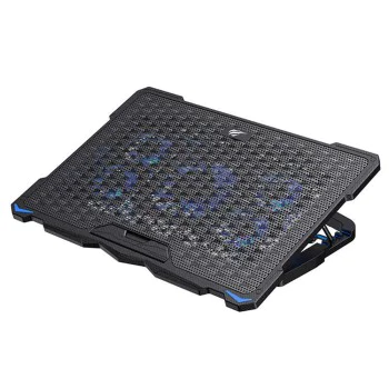 Охладител за лаптоп 17" – Havit (F2076) – 2x USB, 1200-2400 rpm, 20 dB, 5 вентилатора – Черен
