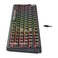 Геймърска механична клавиатура – Havit (KB875L) – RGB, USB-C – Прозрачна/Черна