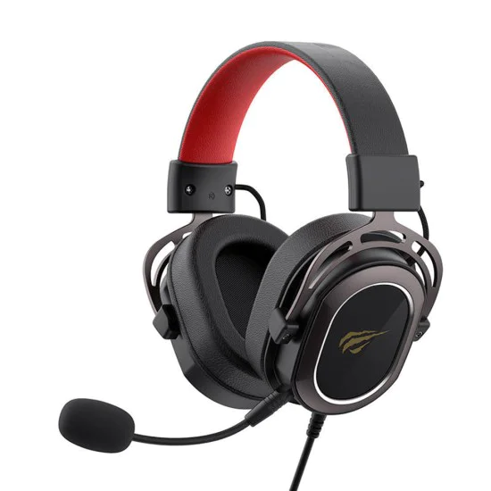 Геймърски слушалки – Havit (H2008d) – жак 3.5mm, сваляем микрофон – Черни/Червени