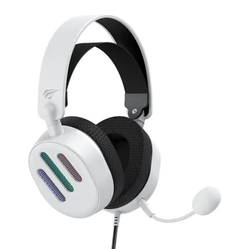 Геймърски слушалки – Havit (H2038U) – USB, RGB, микрофон, Surround Sound – Бели