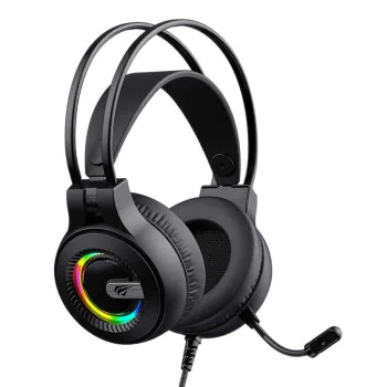 Геймърски слушалки – Havit (H2040d) – микрофон, RGB, USB + 3.5mm – Черни