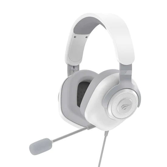 Геймърски слушалки – Havit (H2230d) – кабелни, жак 3.5mm, омнид. микрофон, регулируеми – Бели