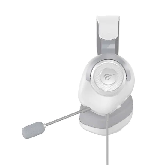 Геймърски слушалки – Havit (H2230d) – кабелни, жак 3.5mm, омнид. микрофон, регулируеми – Бели