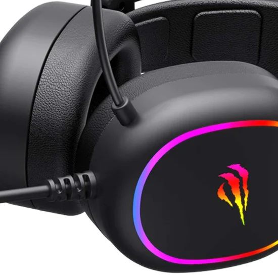 Геймърски слушалки – Havit Gamenote (H2016d) – микрофон, RGB, USB + 3.5mm – Черни