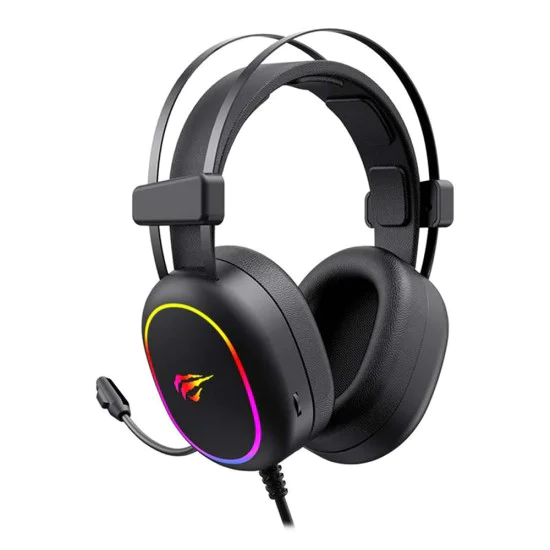 Геймърски слушалки – Havit Gamenote (H2016d) – микрофон, RGB, USB + 3.5mm – Черни