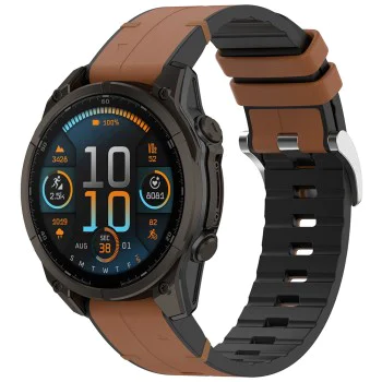Колан за Garmin Fenix ​​5/5 Plus 6/6 Pro/7/Forerunner 935/945/Approach S60 - Каишка за часовник QuickFit 22 мм (W071) - Кафяв