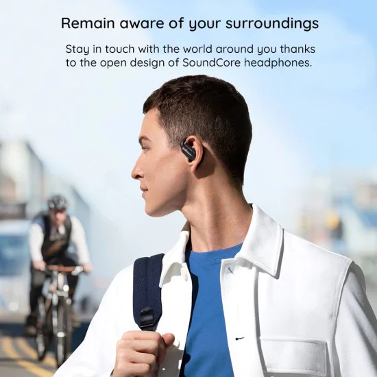 Bluetooth безжични спортни слушалки - Anker SoundCore V20i - бели