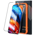 Протектор за iPhone 15 Pro Max - Torras GlassGo Tempered Screen Protector - черен