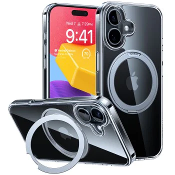 Калъф за iPhone 16 - Torras Ostand Pro Series - Прозрачен