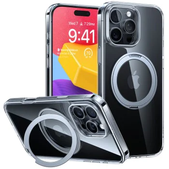 Калъф за iPhone 16 Pro - Torras Ostand Pro Series - Прозрачен