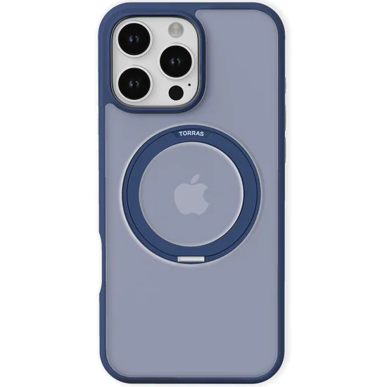 Калъф за iPhone 16 Pro Max - Torras Ostand Pro Series - Navy Blue