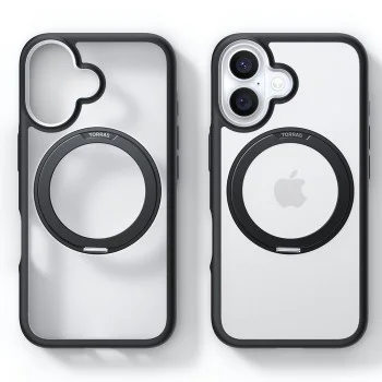 Калъф за iPhone 16 - Torras Ostand R Fusion Series - черен