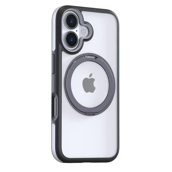 Калъф за iPhone 16 Plus - Torras Ostand R Fusion Series - черен