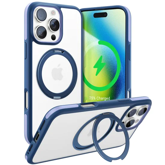 Калъф за iPhone 16 Pro - Torras - Ostand R Fusion MagSafe Series - Син