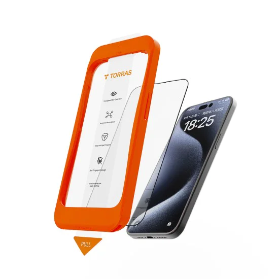 Протектор за iPhone 16 Pro Max - Torras GlassGo Install Master - черен
